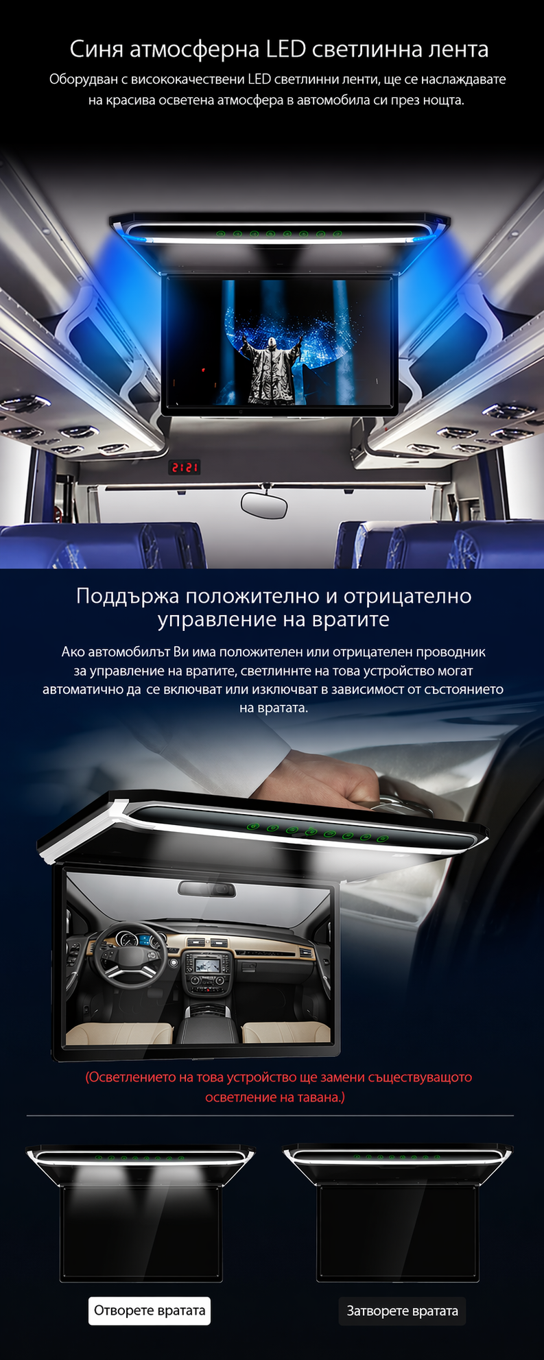 Монитор за таван 17.3" Full HD