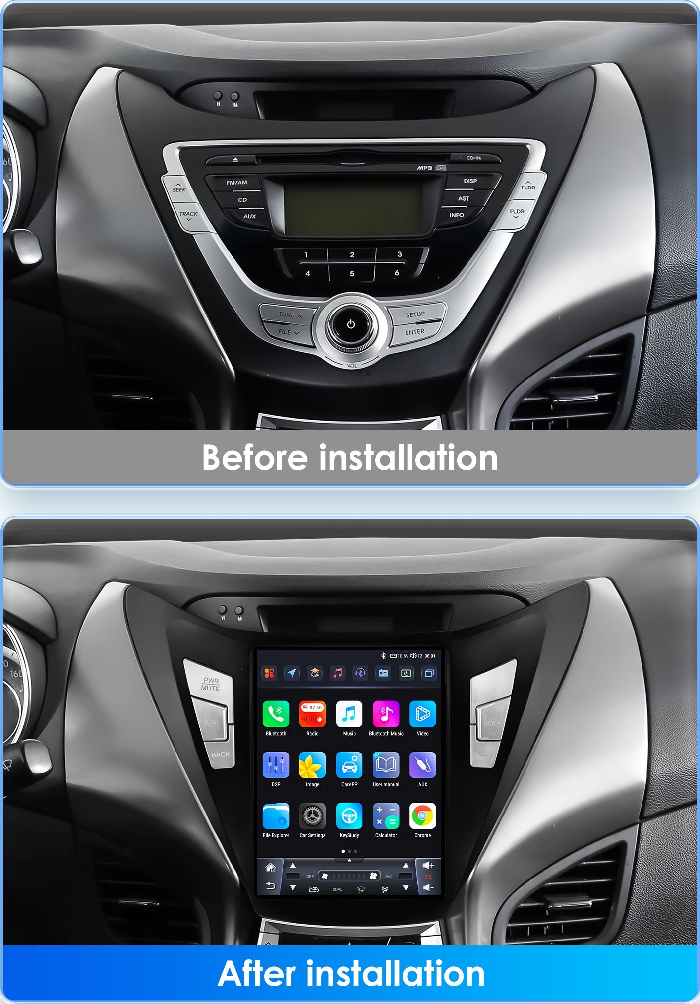 Hyundai Elantra 2011 - 2013 9.7"