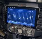 Android навигация, монтирана в таблото на Mazda BT-50 2006-2010, изглед към централната конзола