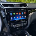 Инсталирана Android мултимедия в Nissan Qashqai J11 2013-2017, изглед към таблото и екрана