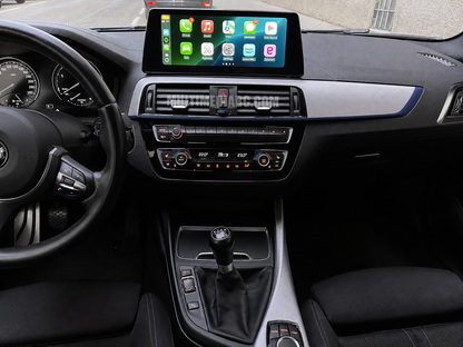 Инсталирана Android мултимедия в BMW 1 F20 F21 2011-2016, изглед към таблото и екрана