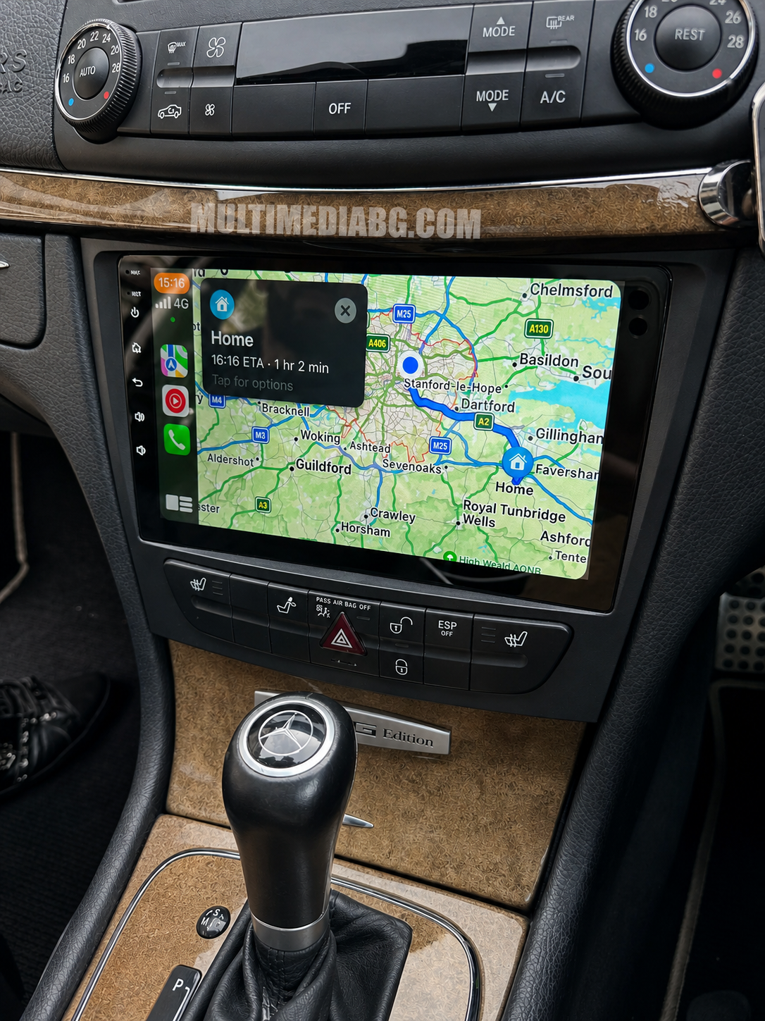 Монтирана Android мултимедия за Mercedes E Class W211 2002-2010, интегрирана в автомобилното табло