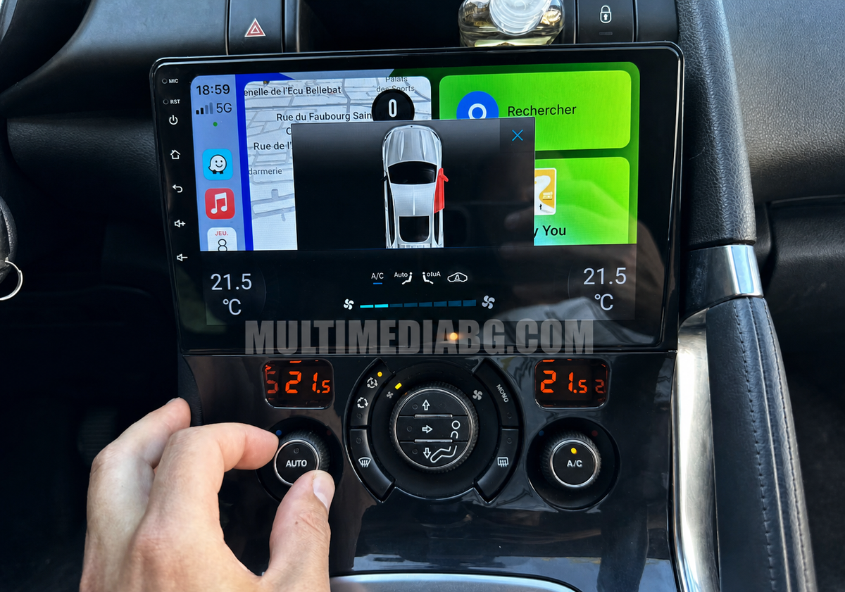 Монтирана Android мултимедия за Peugeot 3008 – реален изглед в автомобила – изглед 2