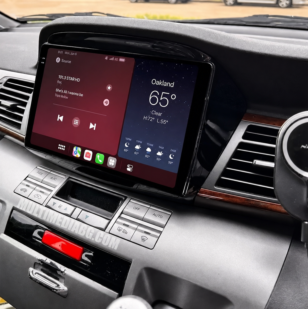 Инсталирана Android мултимедия в Honda FRV 2004-2009, изглед към таблото и екрана