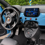 Инсталирана Android мултимедия в Fiat 500 2007-2015, изглед към таблото и екрана