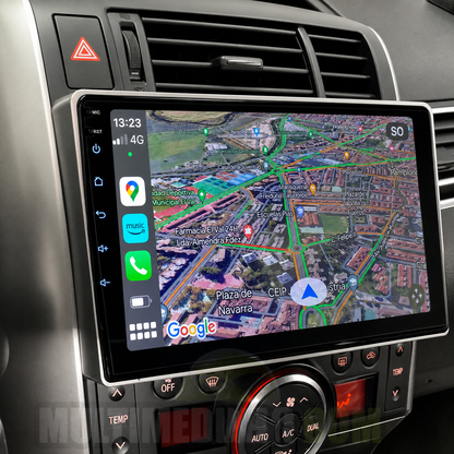 Android навигация, монтирана в таблото на Toyota Verso 2009 - 2018, изглед към централната конзола