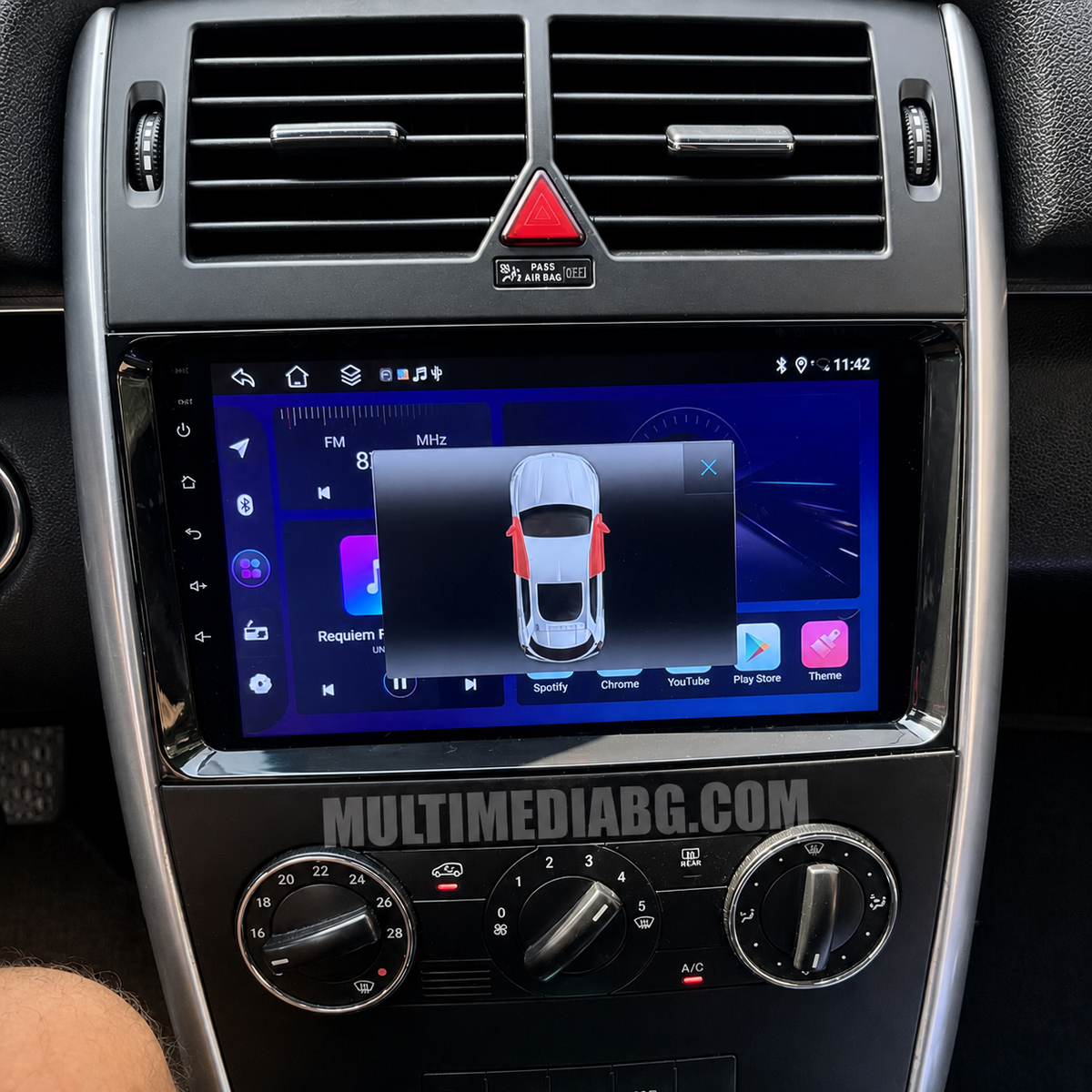 Монтирана Android мултимедия за Mercedes A Class W169 (2004-2012), интегрирана в автомобилното табло