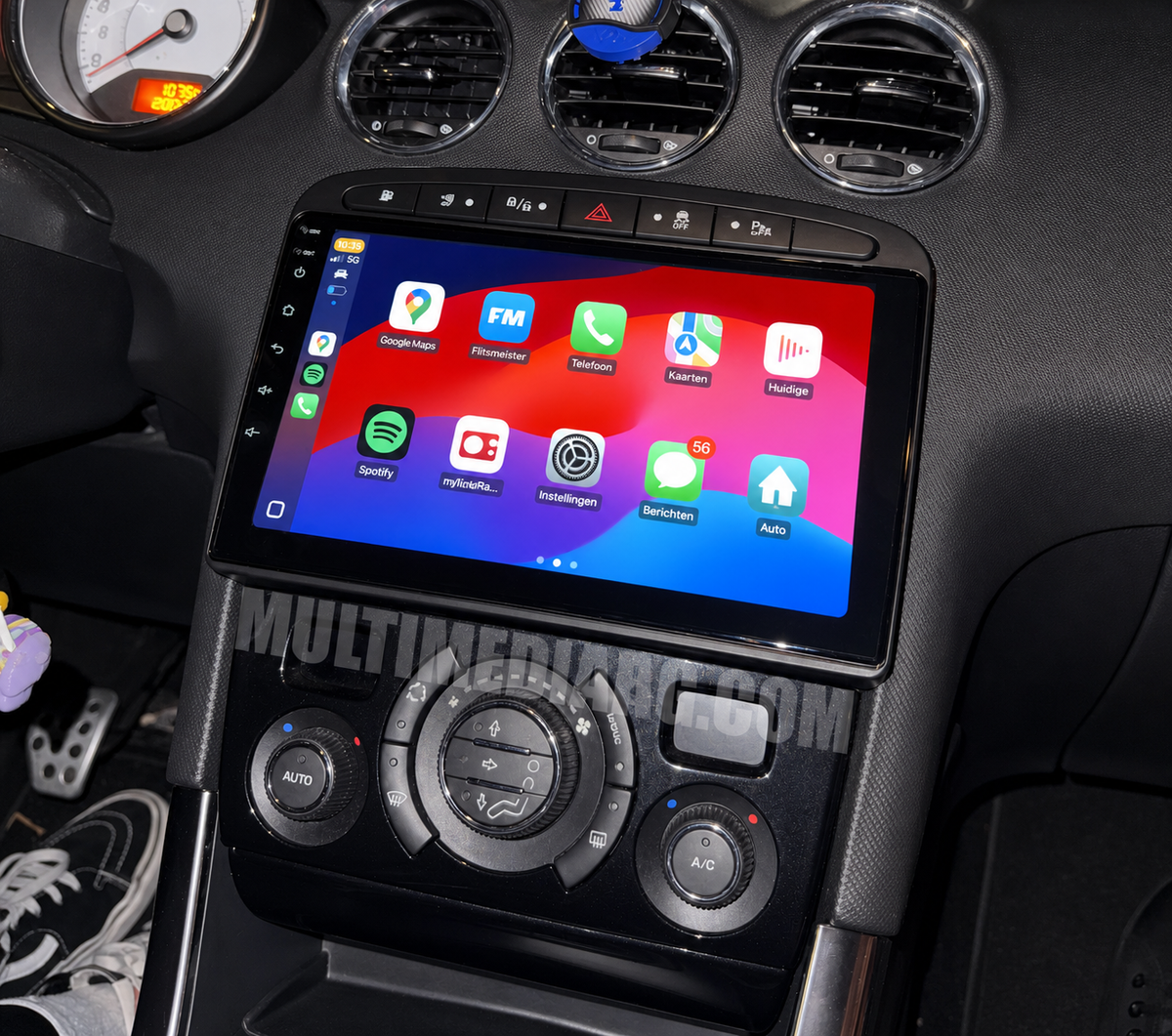 Монтирана Android мултимедия за Peugeot 408 2005-2013, интегрирана в автомобилното табло
