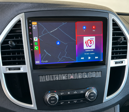 Централното табло на Mercedes Vito 3 W447 2014-2020 с инсталирана Android навигация
