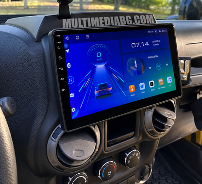 Инсталирана Android мултимедия в Jeep Liberty 2008 - 2010, изглед към таблото и екрана