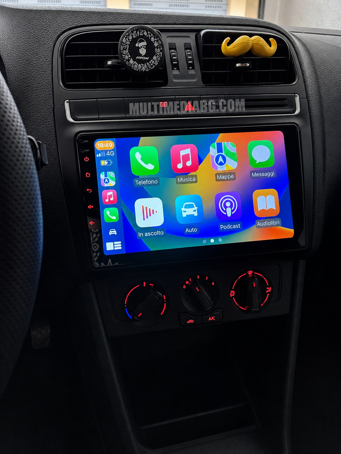 Android мултимедийна система, инсталирана в таблото на Volkswagen Polo 5 2008 - 2020