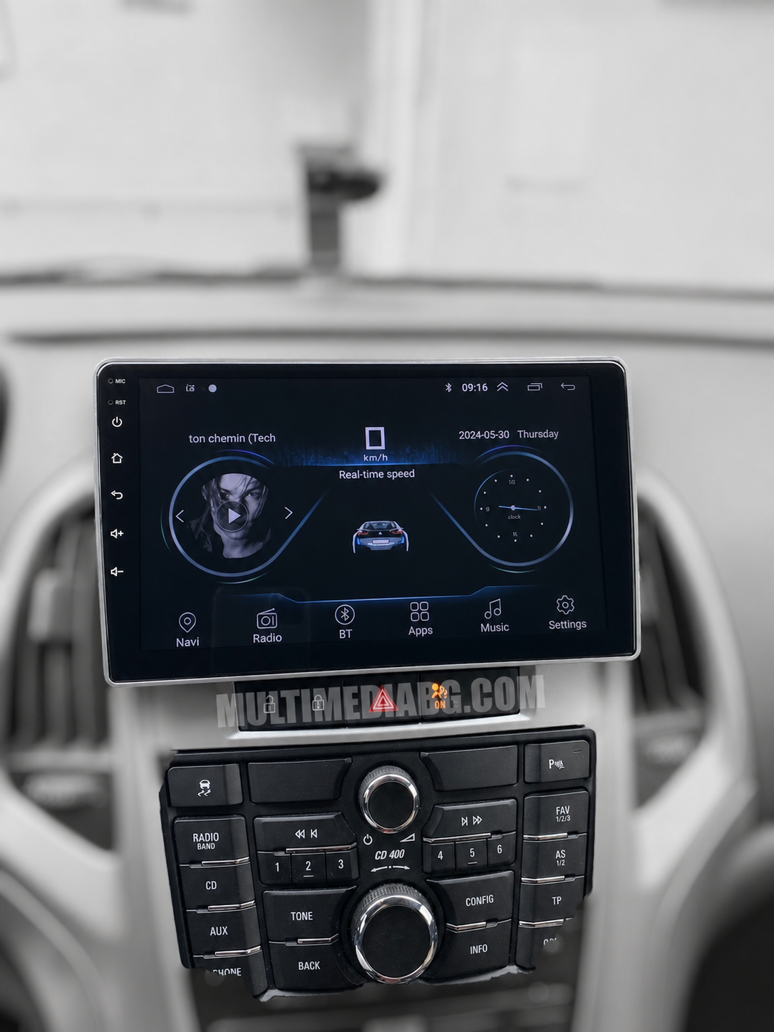 Монтирана Android мултимедия за Opel Astra J 2009 - 2017, интегрирана в автомобилното табло