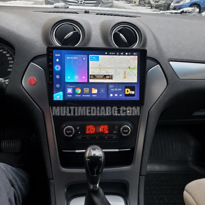 Инсталирана Android мултимедия в Ford Mondeo 2010–2014, изглед към централната конзола.