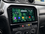 Android навигация, монтирана в таблото на Suzuki Vitara 4 2015 - 2019, изглед към централната конзола