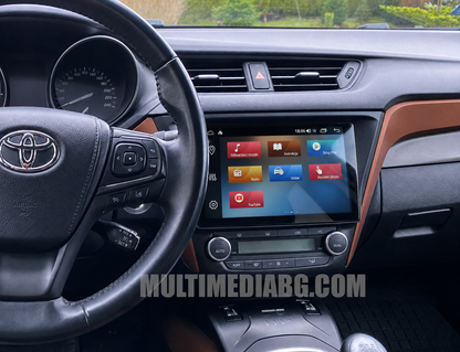 Инсталирана Android мултимедия в Toyota Avensis T27 Gen 3  2015 - 2018, изглед към таблото и екрана