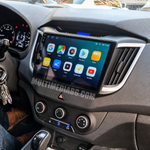 Инсталирана Android мултимедия в Hyundai IX25 2015–2019, изглед към централната конзола.