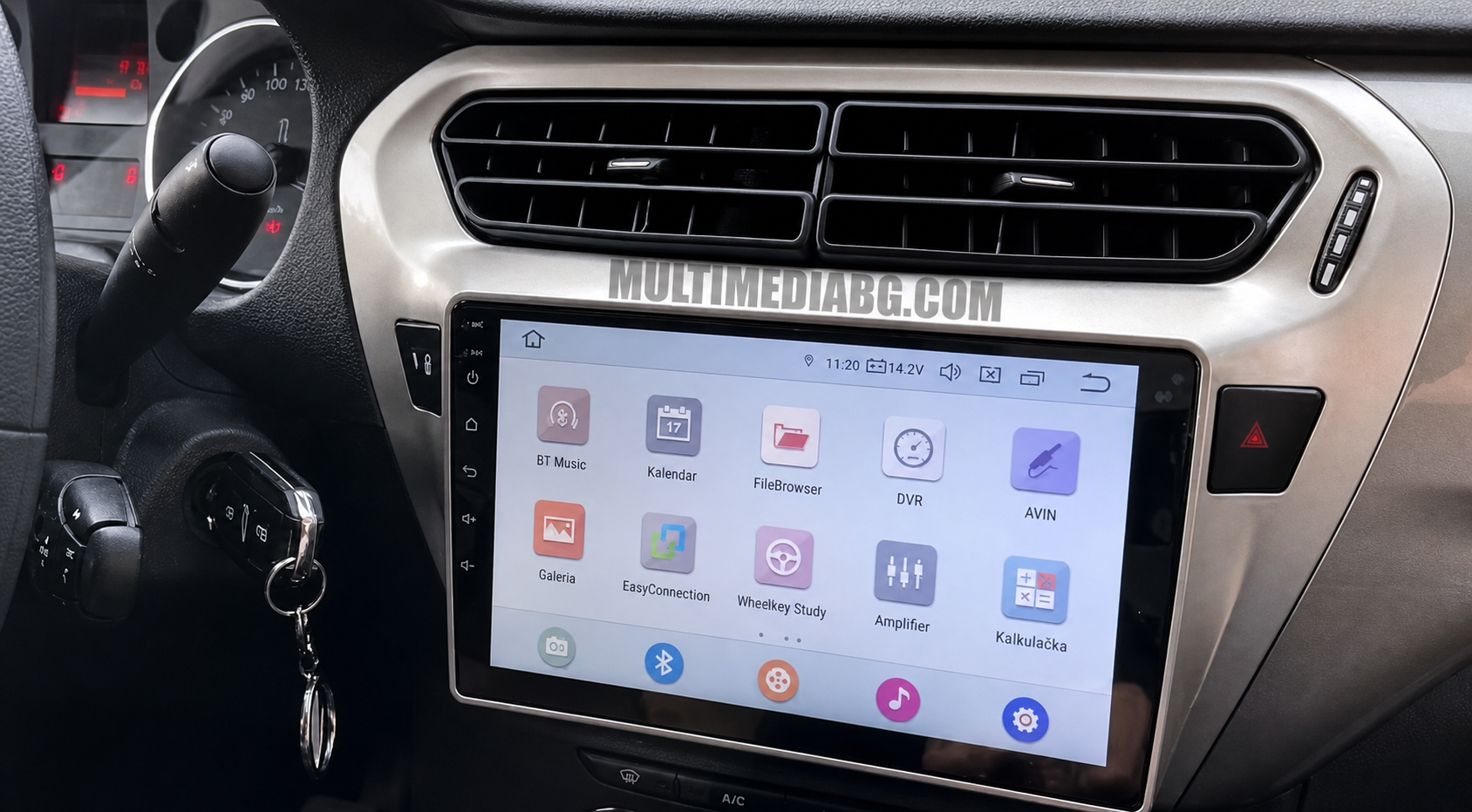 Монтирана Android мултимедия за Peugeot 301 2013-2018, интегрирана в автомобилното табло