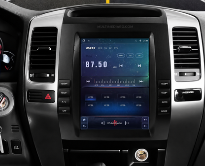 Android навигация, монтирана в таблото на Lexus GX470 2002 - 2009 9.7", изглед към централната конзола