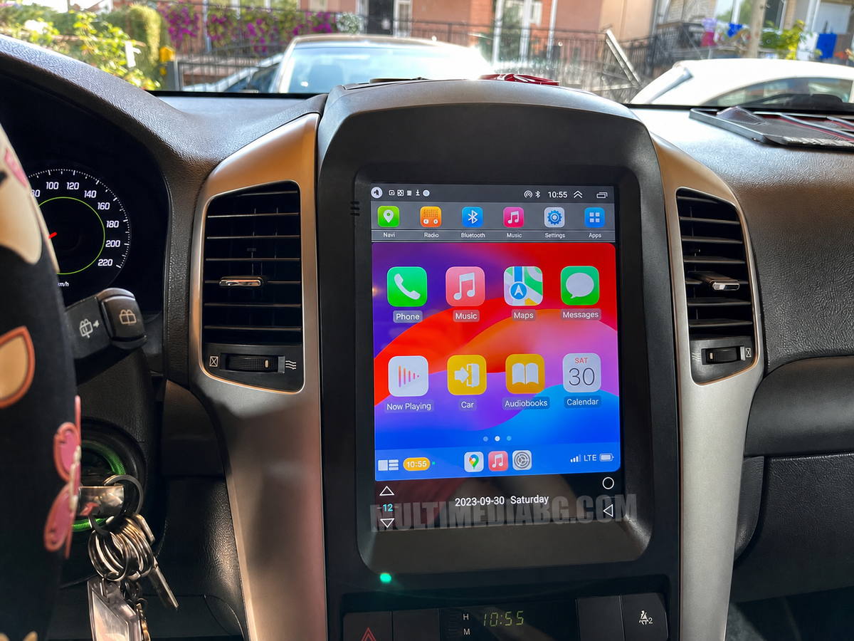Централното табло на Chevrolet Captiva 2006 - 2012 9.7" с инсталирана Android навигация
