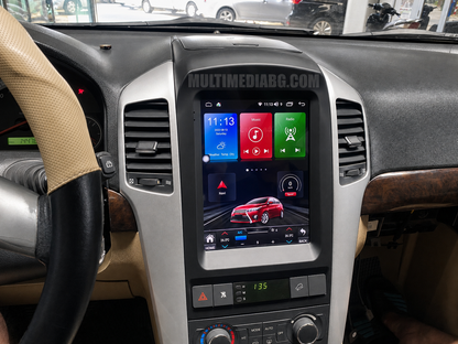 Инсталирана Android мултимедия в Chevrolet Captiva 2006 - 2012 9.7", изглед към таблото и екрана