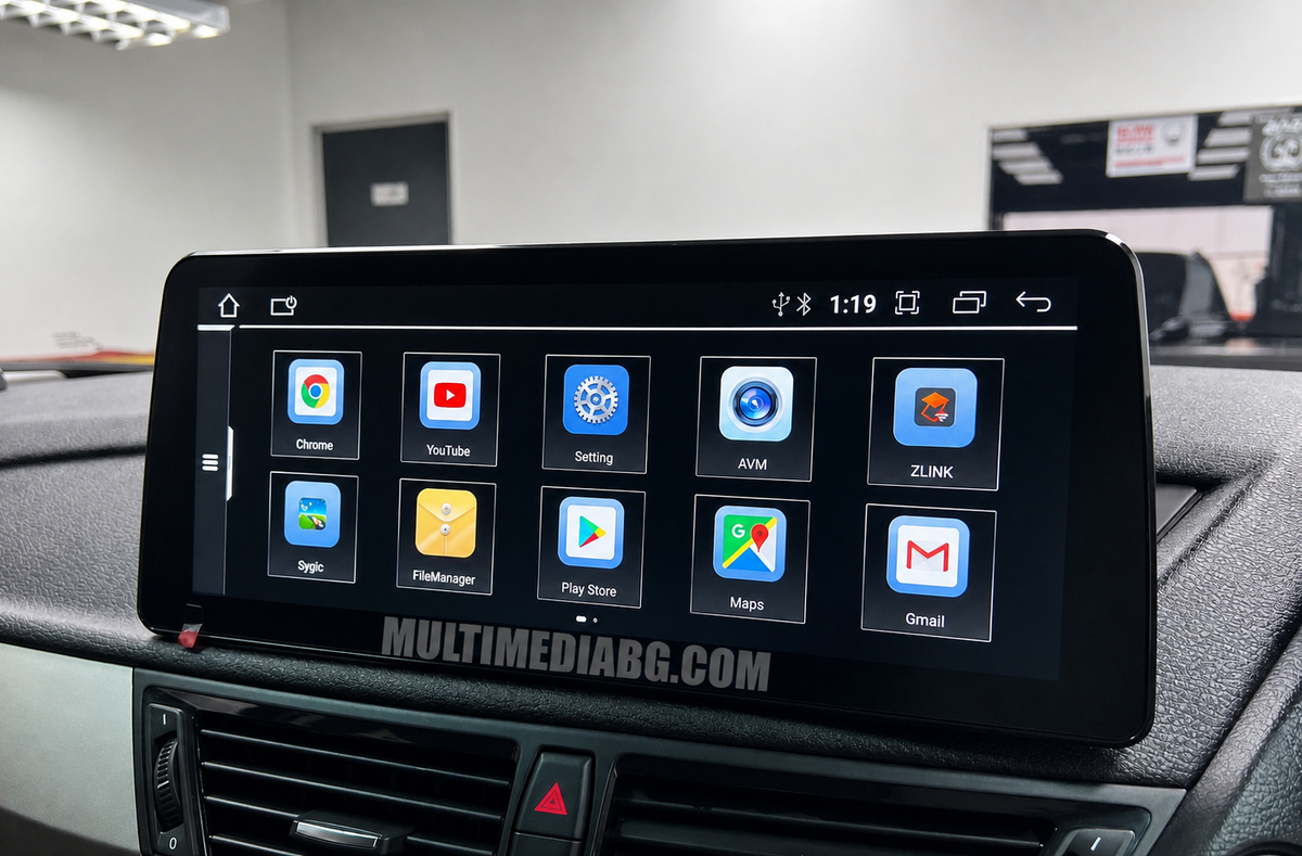 Монтирана Android мултимедия за BMW X1 E84 2009-2015, интегрирана в автомобилното табло