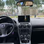 Android навигация, монтирана в таблото на Mazda 6 2002 - 2008, изглед към централната конзола