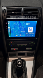 Android навигация, монтирана в таблото на Ford Mondeo 3 2004 - 2007, изглед към централната конзола