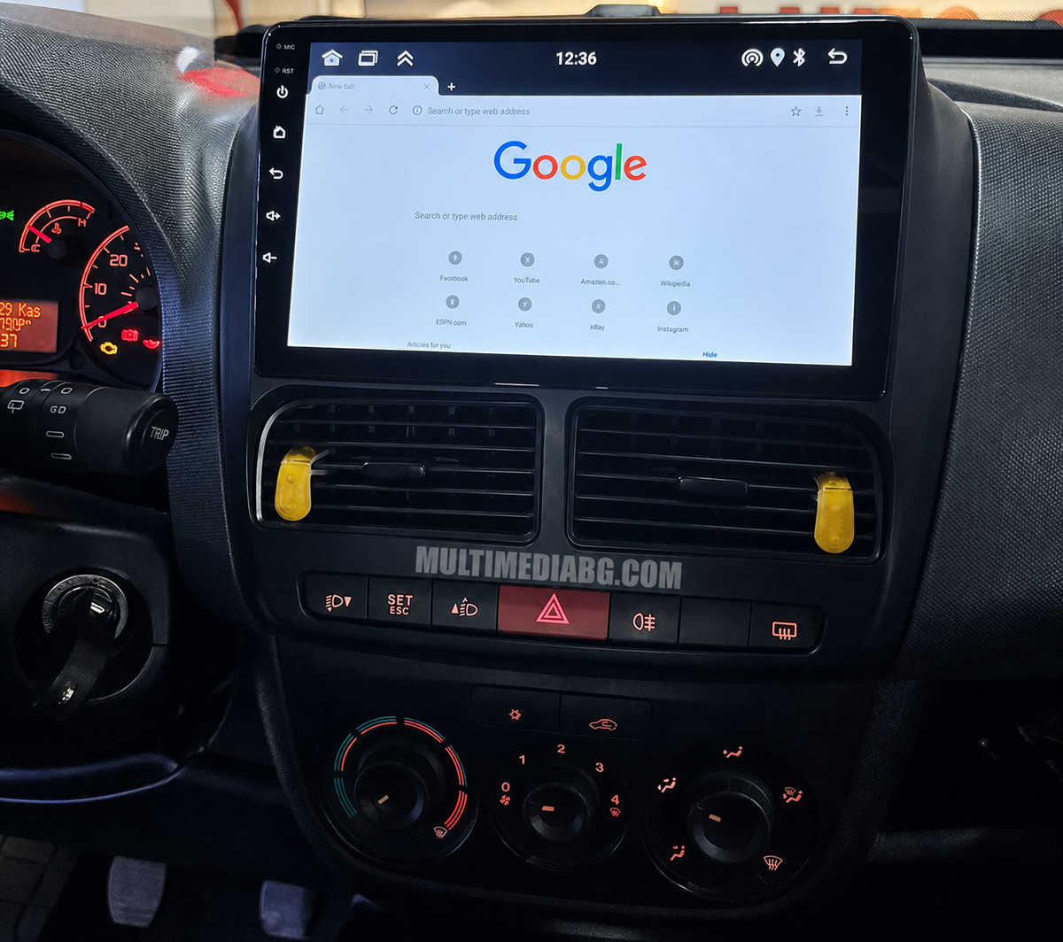 Монтирана Android мултимедия за Opel Combo 3 – реален изглед в автомобила – изглед 1