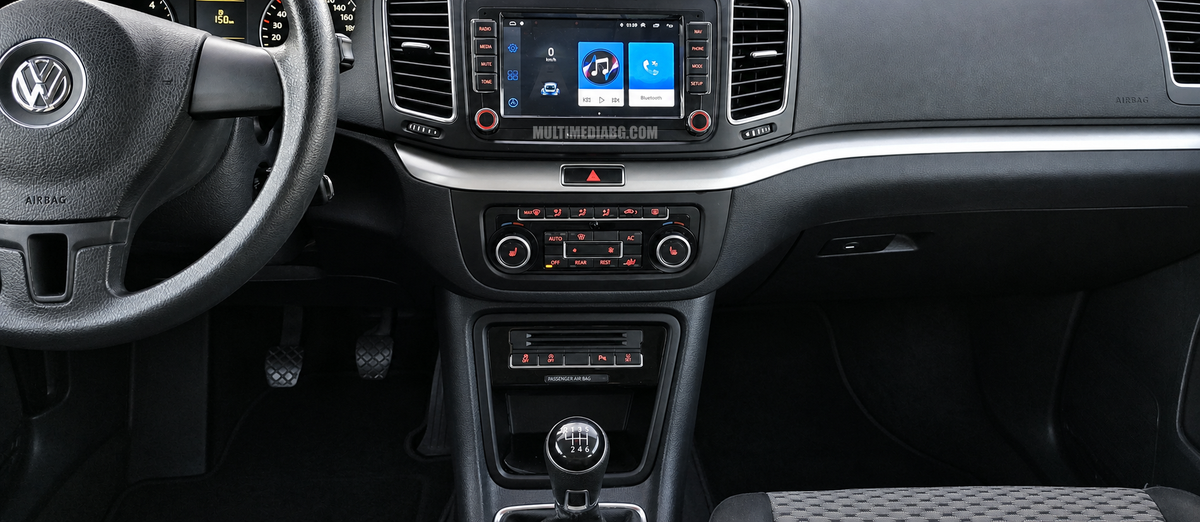 Инсталирана Android мултимедия в Seat Alhambra 2010-2018 7", изглед към таблото и екрана