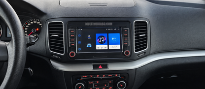 Android навигация, монтирана в таблото на Seat Alhambra 2010-2018 7", изглед към централната конзола