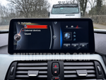 Android навигация в BMW Серия 3 F30/F31 с NBT, показана от мястото на водача.