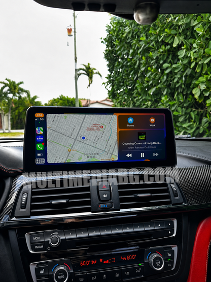 Екранът на монтираната Android мултимедия в BMW Серия 3 F30/F31 с NBT с активен интерфейс.