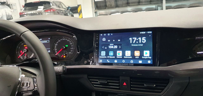 Инсталирана Android мултимедия в Volkswagen Polo 6 2017-2024, изглед към таблото и екрана