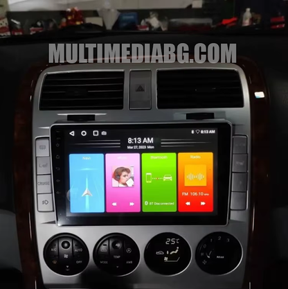 Инсталирана Android мултимедия в Kia Carnival 2002 - 2006, изглед към таблото и екрана