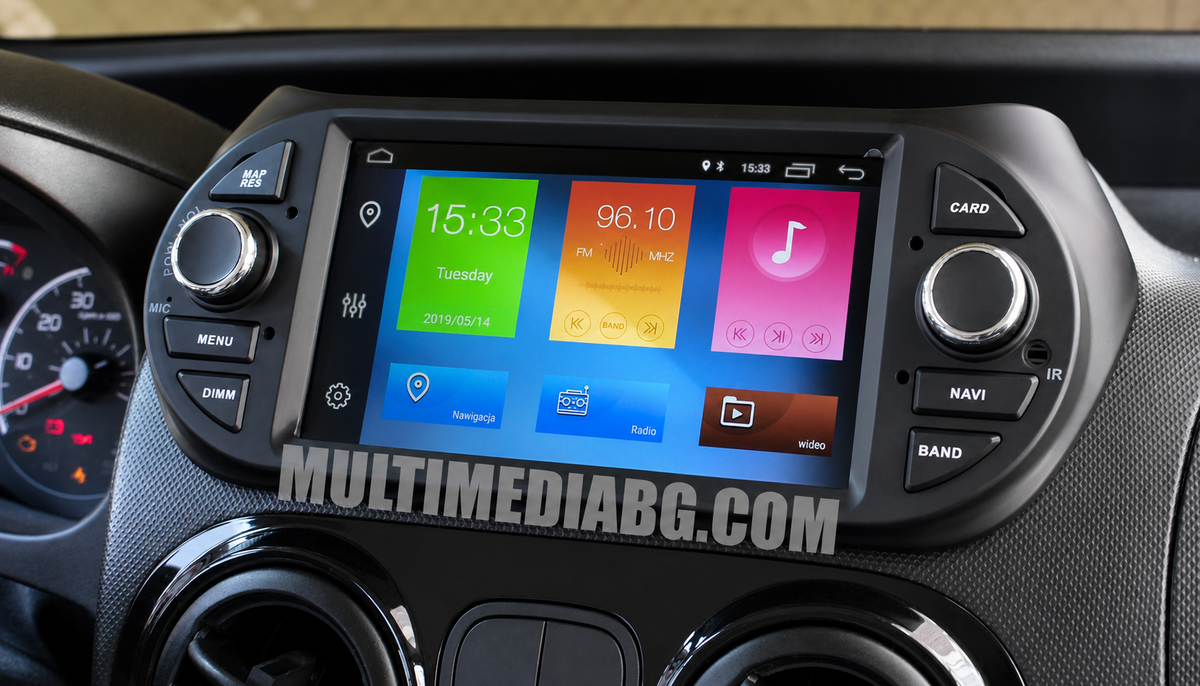 Монтирана Android мултимедия за Citroen Nemo – реален изглед в автомобила