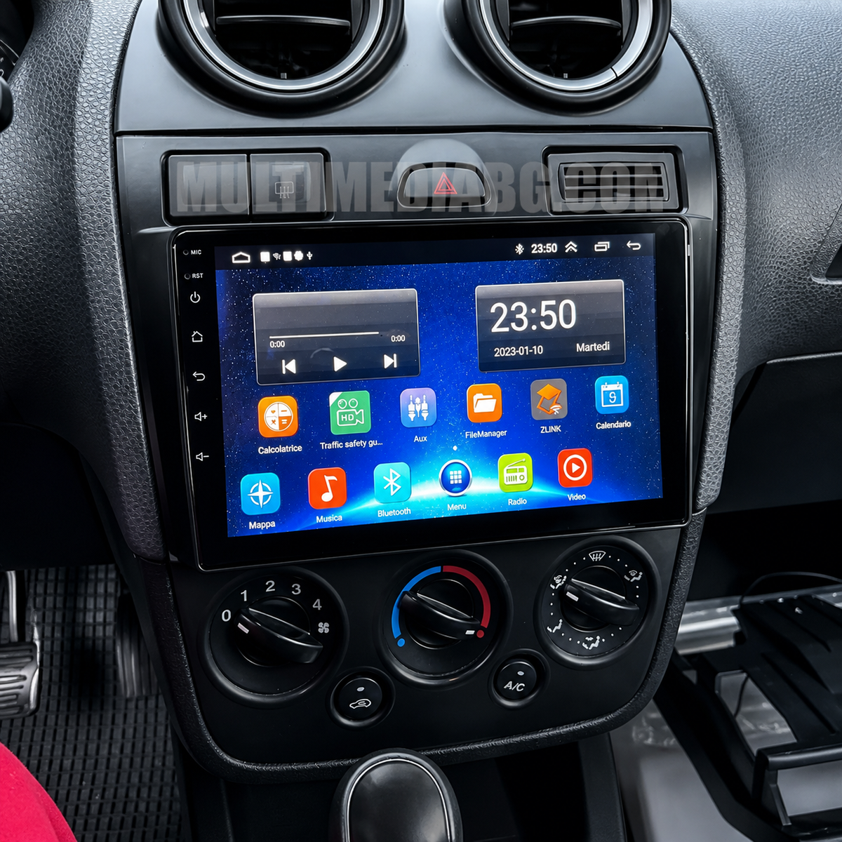 Монтирана Android мултимедия за Ford Fiesta 2002-2008, интегрирана в автомобилното табло