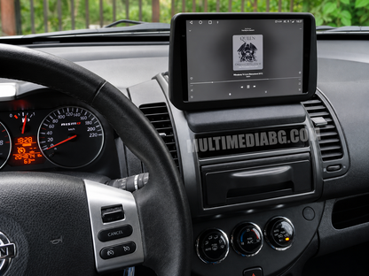 Инсталирана Android мултимедия в Nissan Note 2005-2012, изглед към таблото и екрана