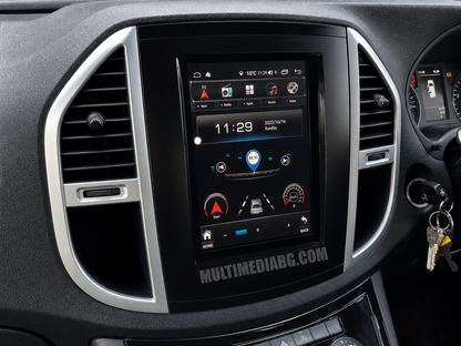 Инсталирана Android мултимедия в Mercedes Vito 3 W447 2014-2020 9.7", изглед към таблото и екрана