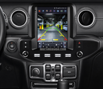 Инсталирана Android мултимедия в Jeep Wrangler JL 2018-2023 9.7", изглед към таблото и екрана
