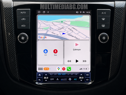 Android навигация с карта в Nissan Navara NP300 2015–2024, близък изглед