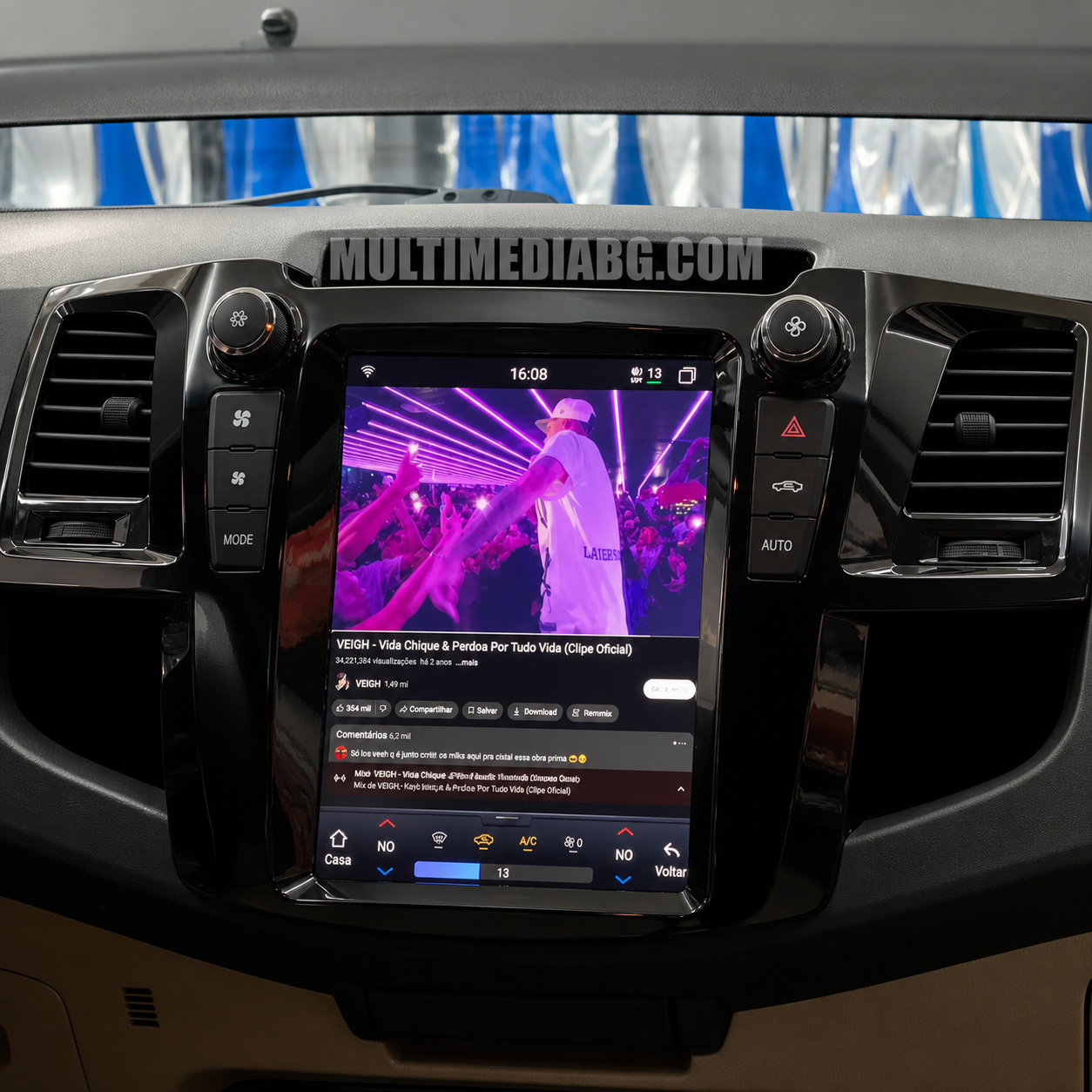 Монтирана Android мултимедия за Toyota Hilux 2005 - 2014 9.7", интегрирана в автомобилното табло
