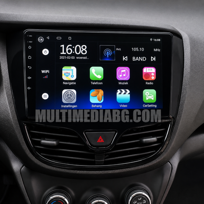 Инсталирана Android мултимедия в Opel Karl 2017-2020, изглед към таблото и екрана