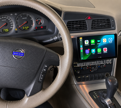 Инсталирана Android мултимедия в Volvo XC-70 2004 - 2014, изглед към таблото и екрана