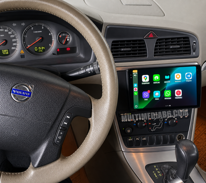 Инсталирана Android мултимедия в Volvo V70 2004 - 2014, изглед към таблото и екрана