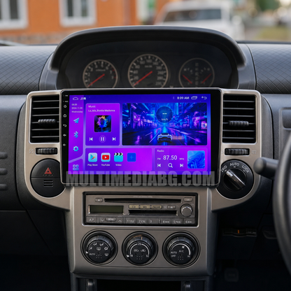 Инсталирана Android мултимедия в Nissan X-TRAIL 2003-2007, изглед към таблото и екрана