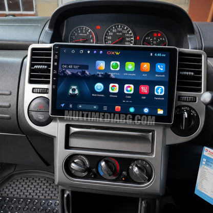 Android навигация, монтирана в таблото на Nissan X-TRAIL 2003-2007, изглед към централната конзола