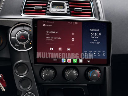 Инсталирана Android мултимедия в SsangYong Actyon (2005-2013), изглед към таблото и екрана