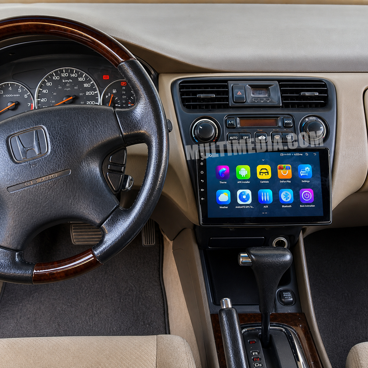 Монтирана Android мултимедия за Honda Accord 6 1998-2003, интегрирана в автомобилното табло