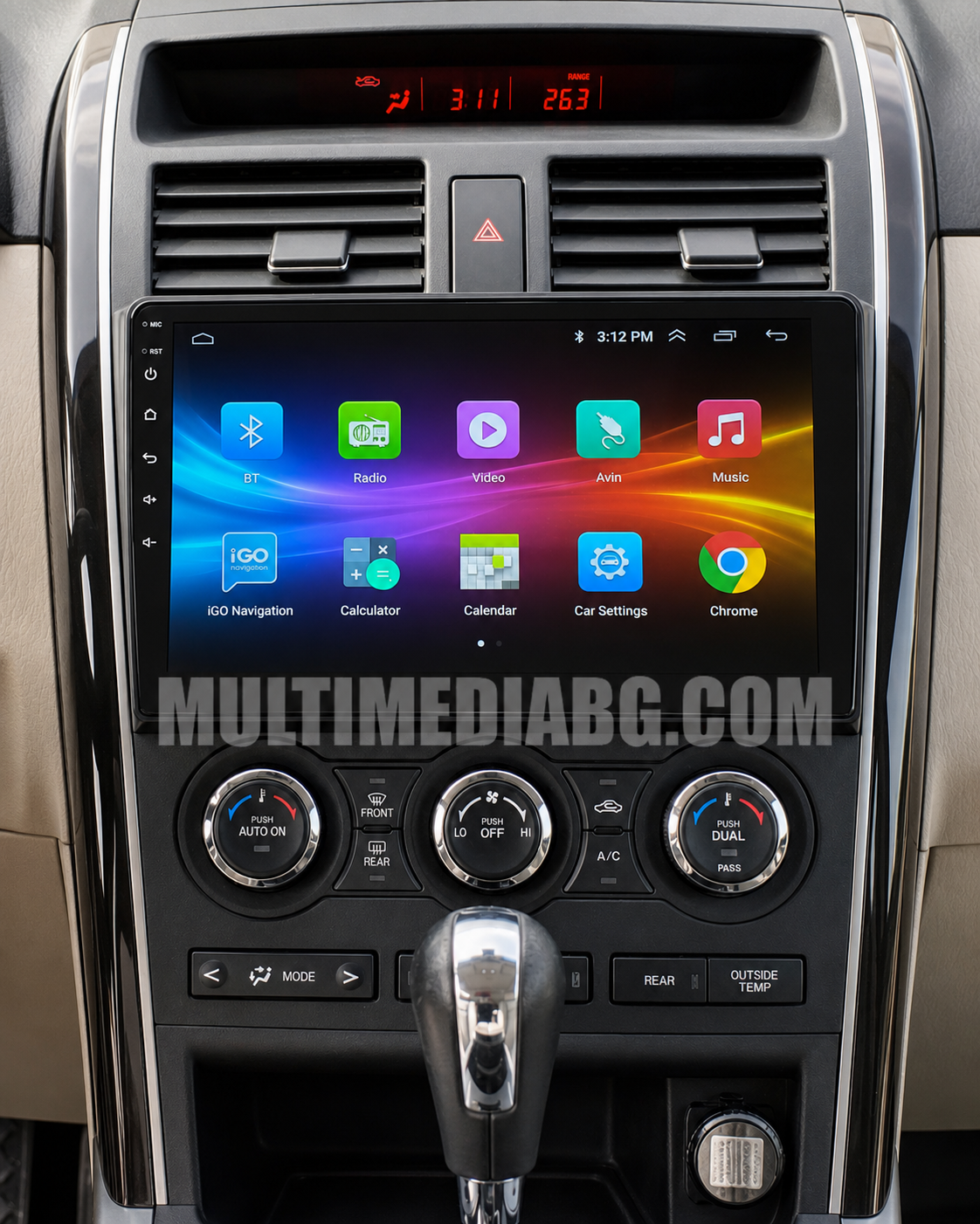 Монтирана Android мултимедия за Mazda CX-9 2007-2015, интегрирана в автомобилното табло