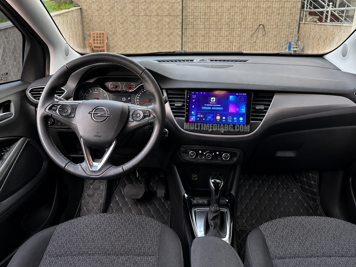 Инсталирана Android мултимедия в Opel Crossland X 2016 - 2020, изглед към таблото и екрана